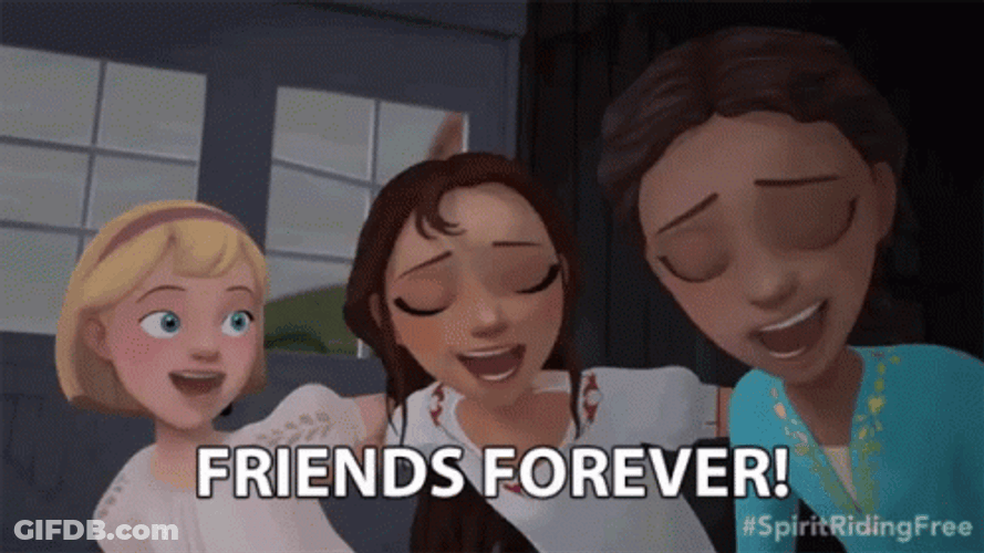 Three Best Friends Forever Spirit Riding Free GIF