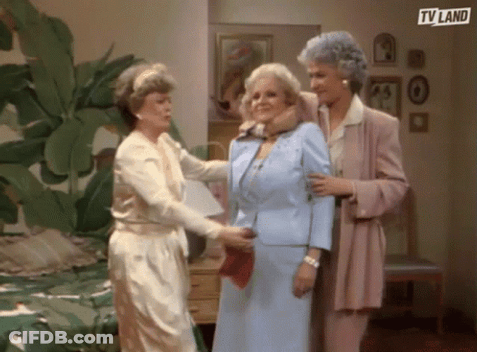 Three Best Friends Golden Girls Comforting Each Other GIF