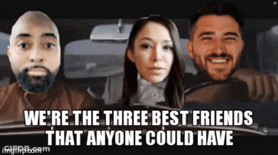 Three Best Friends Hang Over Face Swap GIF