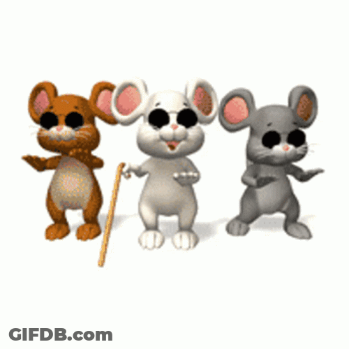 Three Blind Mice Animated Cartoon GIF
