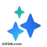 Three Blue And Green Stars Are Floating In The Air On A White Background . GIF
