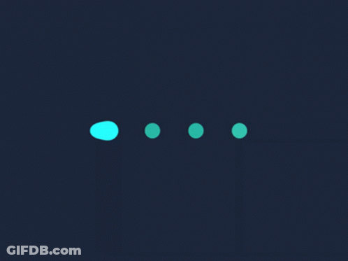 Three Blue Circles On A Dark Blue Background With A Blue Circle In The Middle GIF