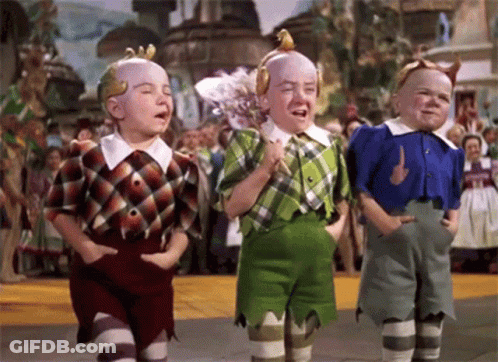 Three Boys In Costumes Before Crowd GIF