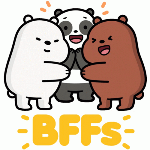 Three Care Bears Bff Hug GIF