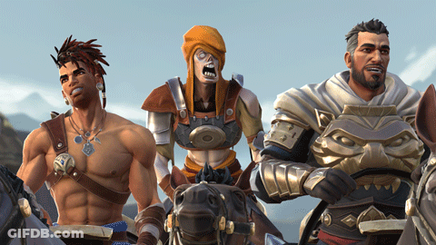 Three Cartoon Characters Are Riding Horses And One Of Them Has A Necklace With The Letter T On It GIF