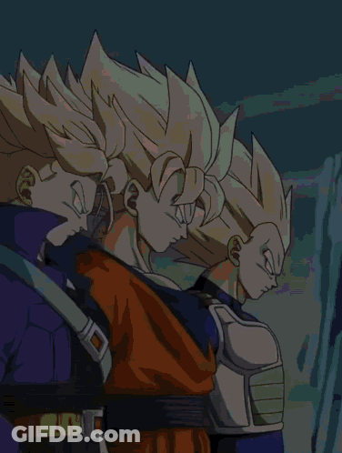 Three Cartoon Characters Are Standing Next To Each Other And One Of Them Has The Letter C On Their Chest GIF