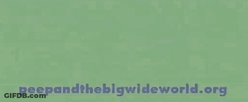 Three Cartoon Characters Are Standing Next To Each Other With The Website Peepandthebigwideworld.org Written Below Them GIF
