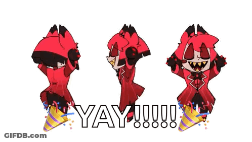 Three Cartoon Characters Celebrating Yay GIF