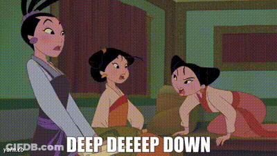 Three Cartoon Characters Deep Deeeep Down GIF