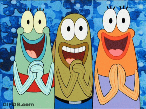 SpongeBob Characters Laughing Together GIF