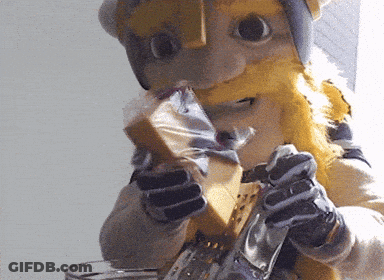 Three Cartoon Characters On Stage With Golden GIF