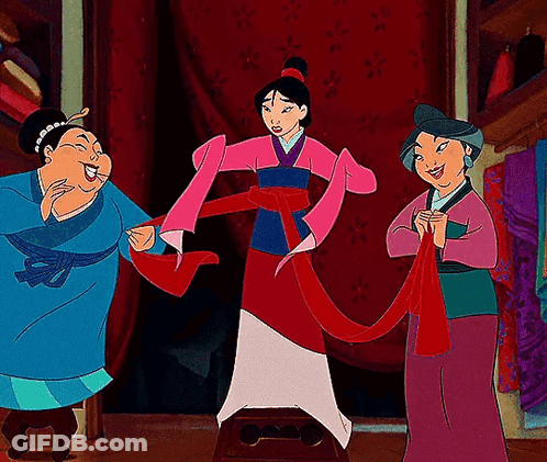 Three Cartoon Characters One In Pink Dress GIF