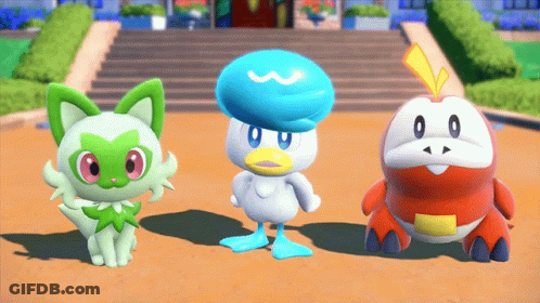 Three Cartoon Characters One With Blue Hat GIF