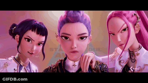 Three Cartoon Characters Star Soul GIF