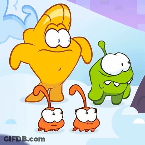 Three Cartoon Characters With Star GIF