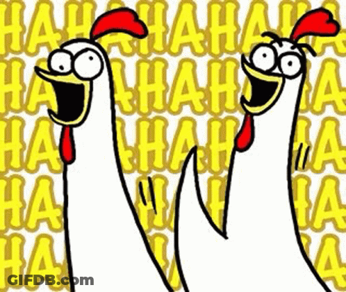 Three Chickens Laughing GIF