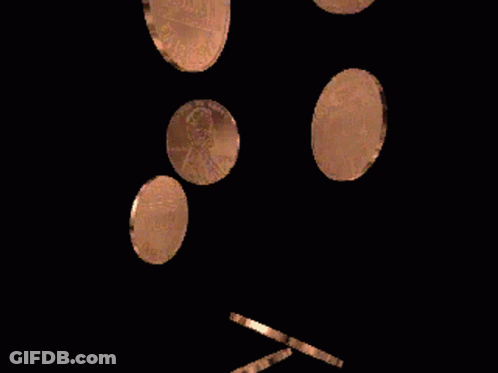Three Copper Coins From United States GIF