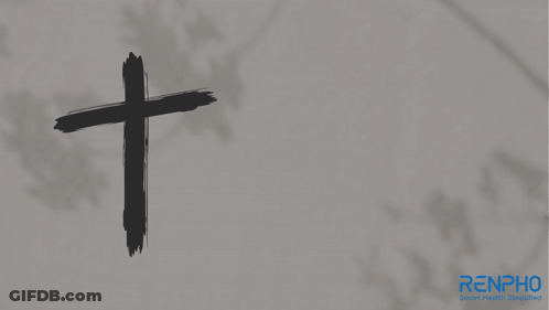 Three Crosses On A Hill With Renpho GIF