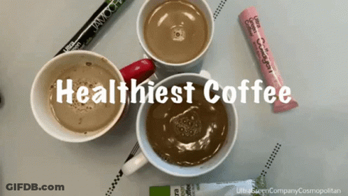 Three Cups Of Coffee Saying Healthiest Coffee GIF