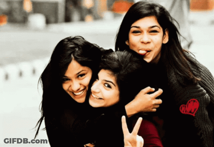 Three Cute Best Friends Forever And Always GIF