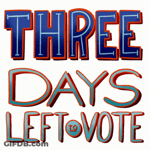 Three Days Left To Vote Reminder GIF