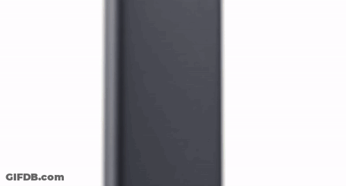 Three Different Colored Phones Are Lined Up On A White Surface GIF