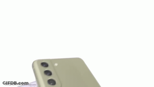 Three Different Colored Phones Are Lined Up On A White Surface GIF