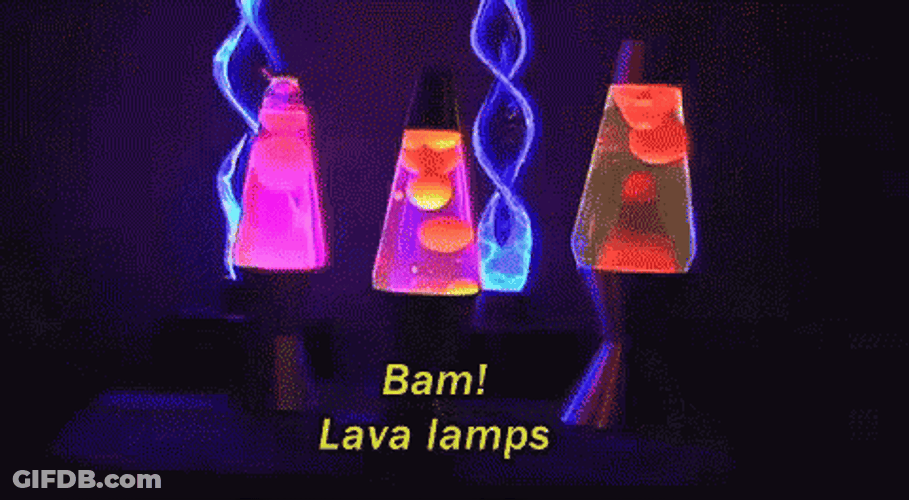 Three Different Lava Lamps GIF