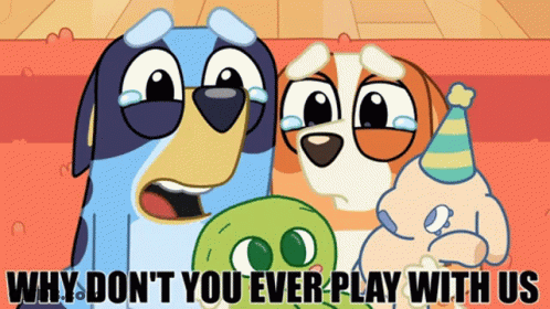 Three Dogs Saying Why Don't You Ever Play With Us GIF