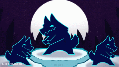 Three Dogs With Big Text GIF