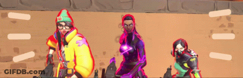 Three Female Video Game Characters One In Green Hat Saying Rs GIF