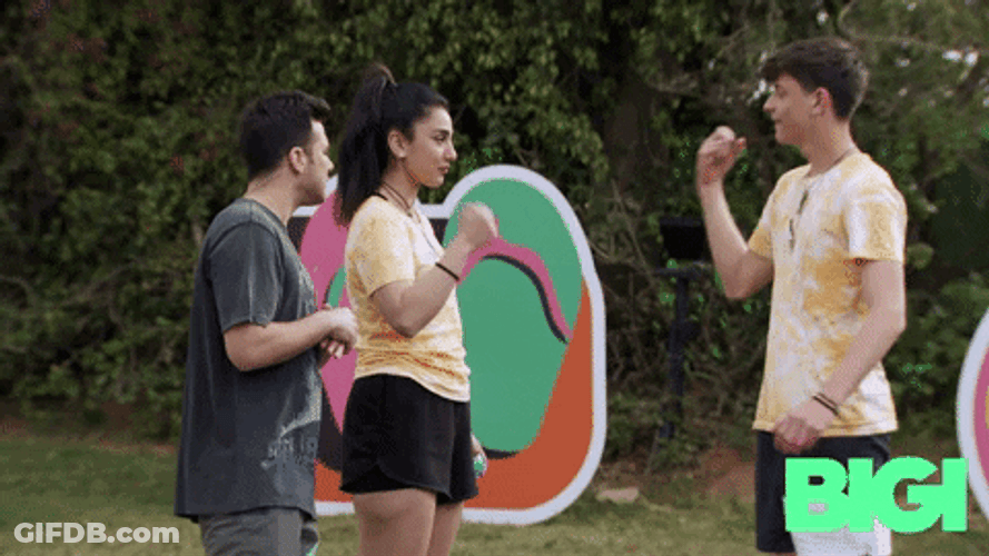 Three Friends Playing Rock Paper Scissors GIF