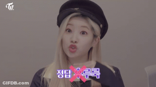 Three Girls At Table With Twice Logo GIF