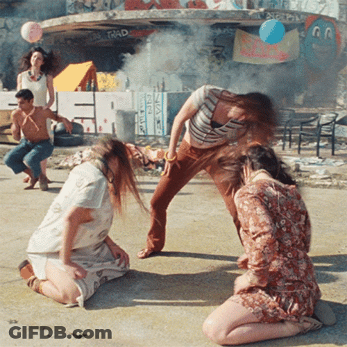 Three Girls Head Spinning GIF