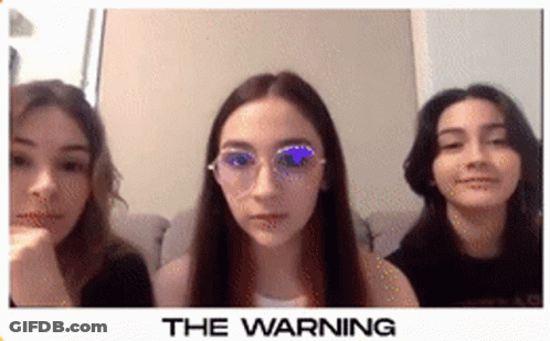 Three Girls Saying The Warning GIF