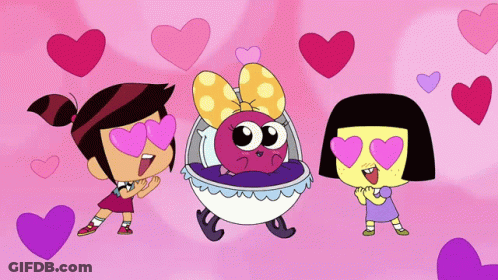 Three Girls With Heart Shaped Eyes GIF