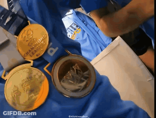 Three Gold Medals With Champions League GIF