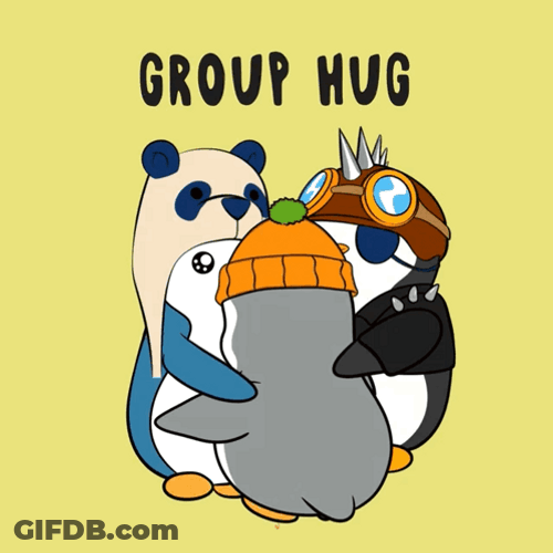 Three Group Hug GIF
