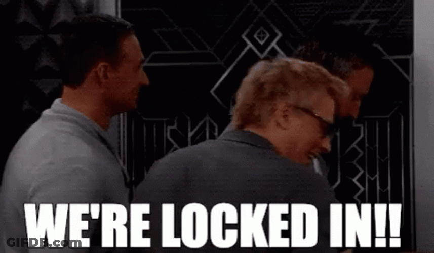 Three Guys At The Door Were Locked In GIF
