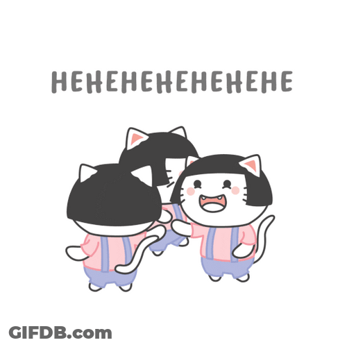 Three Happy Cat Meme GIF