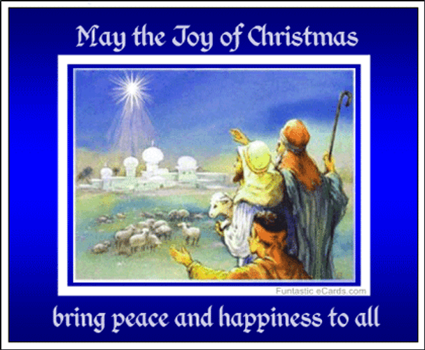 Three Kings Follow Star Religious Christmas GIF