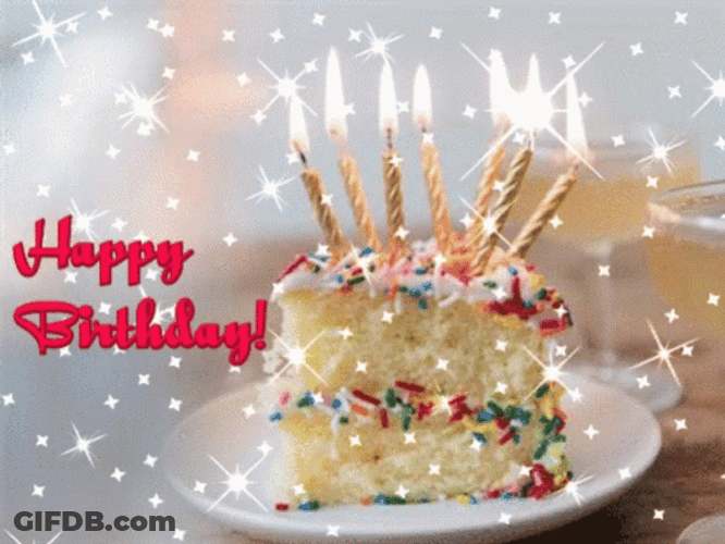 Three Layered Cake Happy Birthday GIF