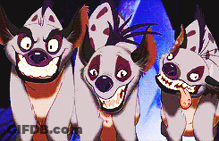 Three Lion King Hyenas Tongues Out GIF