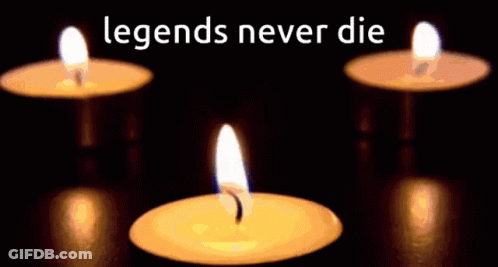 Three Lit Candles Legends Never Die GIF