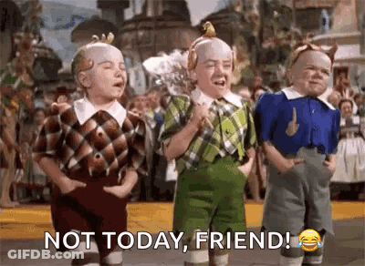 Three Little Boys Standing On Yellow Carpet GIF