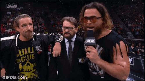 Three Men Are Standing Next To Each Other With The Words It 'S Mind Boggling GIF