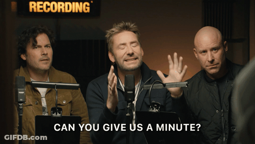 Three Men At Microphones With Recording Sign GIF