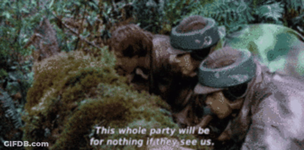 Three Men Camouflage Hiding Nothing To See Here GIF