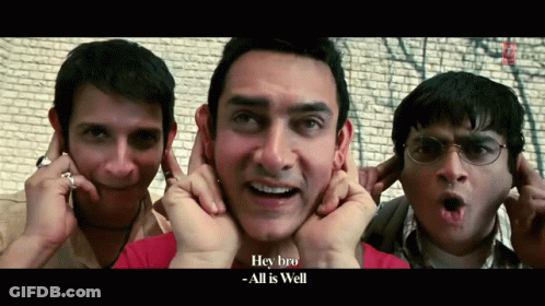 Three Men Covering Their Ears With Their Hands And The Words Hey Bro All Is Well On The Bottom GIF