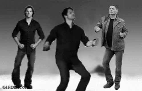 Three Men Dancing Black And White GIF